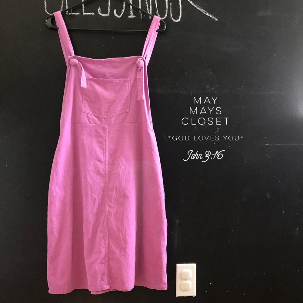 Roolee Orchid Corduroy Penny Overall Dress Size S